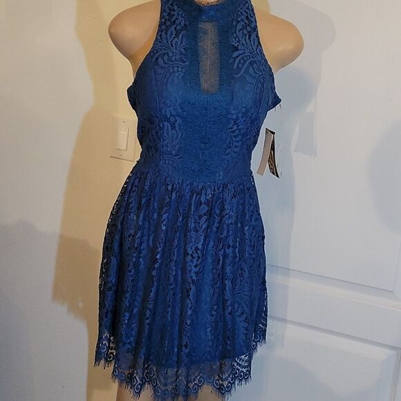 BRAND NEW TRIXXI  DARK GREEN LACE  DRESS - Picture 8 of 15